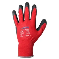 Arbeitshandschuh Montage-Feinstrickhandschuhe rot Größe 9