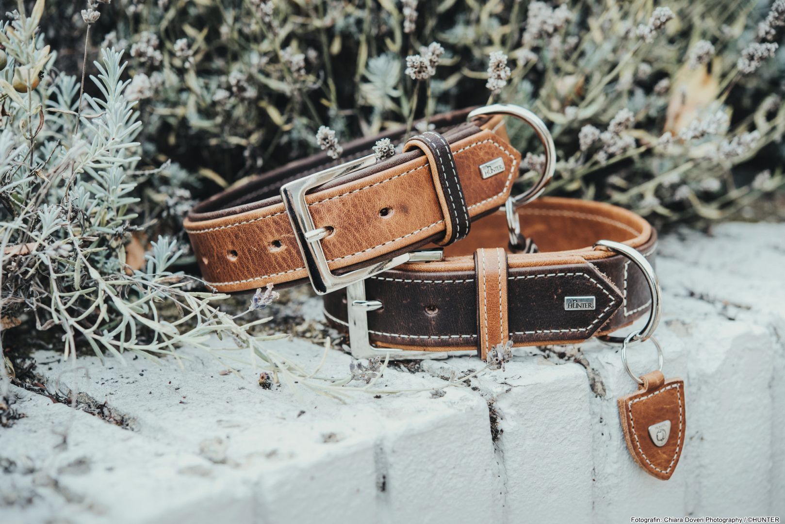 DOG SPORT HUNTER Halsband Tara XXL (85), dunkelbraun/cognac