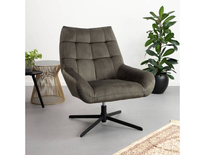 Sohome Draaifauteuil Nela Velvet - Dark Green