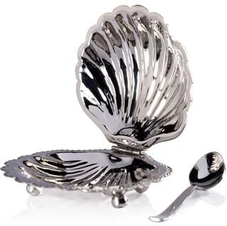 Zodax Cap Ferrat Fan Shell Lidded Bowl w/ Spoon