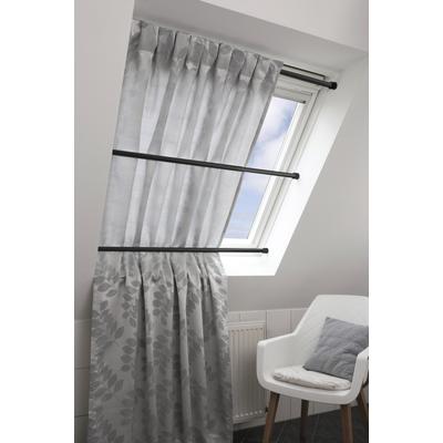 Spannstange GARDINIA, schwarz (schwarz, matt), Ø:2,6mm, Metall, Gardinenstangen, ohne Bohren und Schrauben, in der Fensternische, Metall