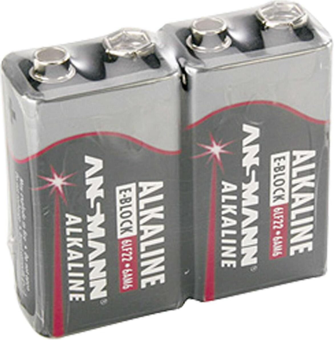 Ansmann Alkaline 9V-blok 1x2 rode lijn