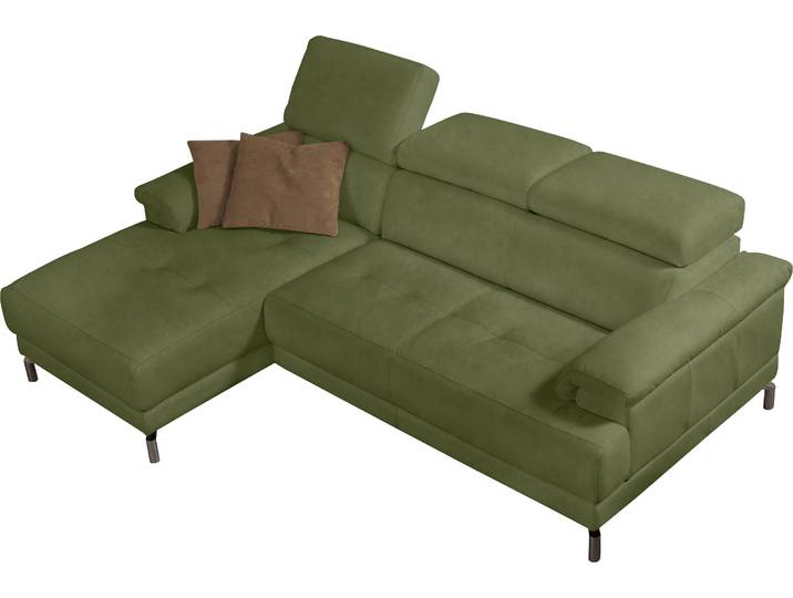 Ecksofa EGOITALIANO Soul, Design und Sitzkomfort auf hohem Niveau, tolle Details, L-Form , grün (kiwi), B:250cm H:99cm T:166cm, Sofas, Ecksofa, mit Recamiere, inkl. Kopfteilverstellung