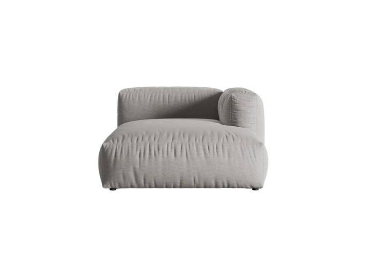 Modulares Design Chaiselongue „Martina“ Strukturstoff Hellgrau Micadoni