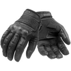 Pando Moto Onyx Black perforierte Motorrad Handschuhe