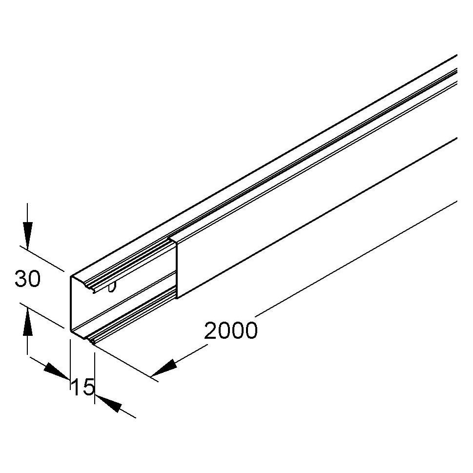 Niedax NIE LLK16.016E3 Leitungsschutzkanal Mini m.Deckel 16x16x2000mm Edelstahl (200 cm) (LLK16.016E3)