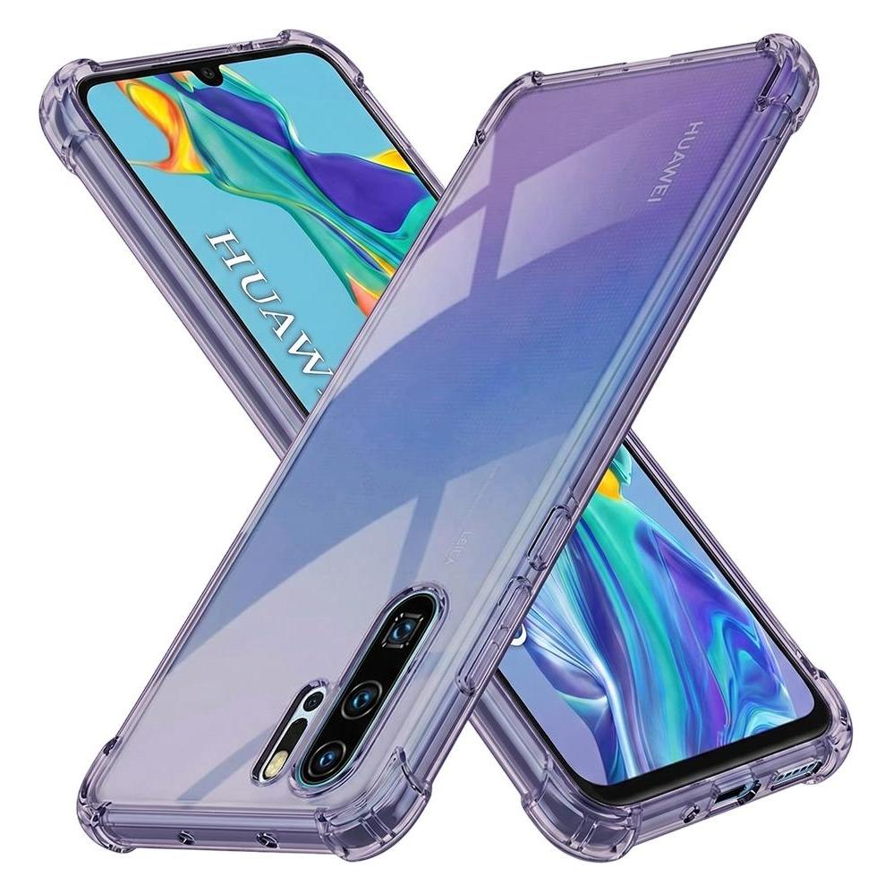 Techsuit - Shockproof Clear Silicone - Huawei P30 Pro / P30 Pro New Edition - Smoke Black (Huawei P30 Pro, Huawei P30 Pro New Edition) (59432958)
