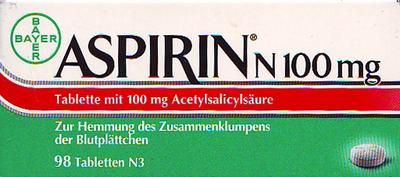 Bayer Vital GmbH GB Pharma ASPIRIN N 100 mg Tabletten 98 St 05387239