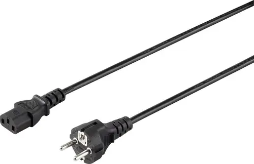 Sygonix SY-5042692 Kaltgeräte Anschlusskabel Schwarz 2.00m