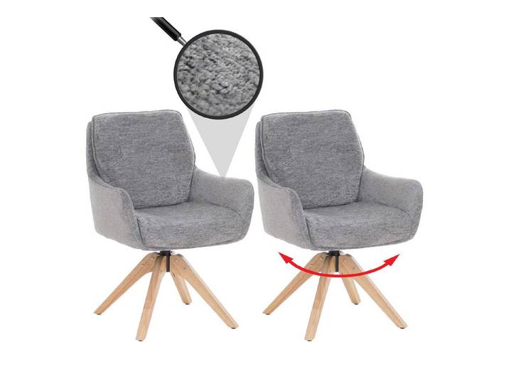 MCW Esszimmerstuhl MCW-Q37 (2er-Set), Elegante, abgerundete Formgebung