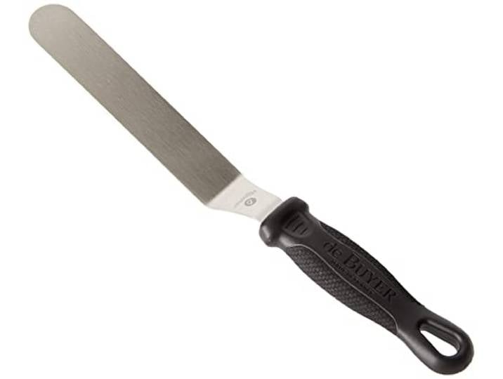De Buyer - Mini-spatule pâtissière coudée en acier inoxydable FKOfficium 12 cm