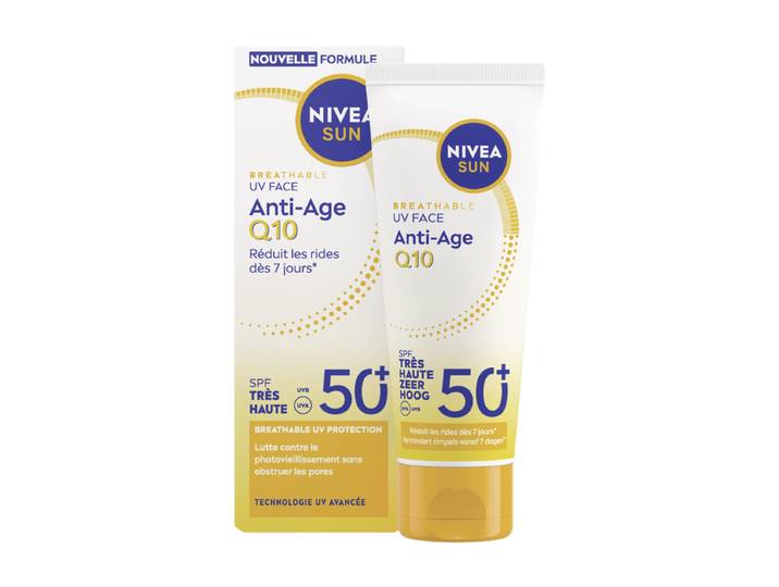 NIVEA SUN Crème solaire visage anti-âge Q10 SPF 50 - 40 ml