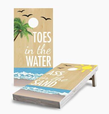Skip's Garage Toes in the Water Cornhole Boards