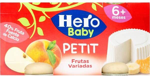 Hero Baby Petit Queso Fresco Frutas Variadas 2x80g