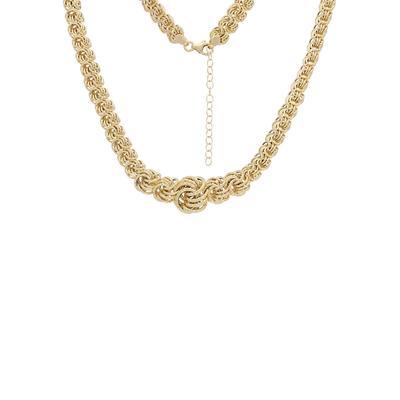 Goldkette FIRETTI "Schmuck Geschenk Gold 585, Rosenkette, ca. 14,5 breit", gold (gelbgoldfarben), Halsketten, Damen, Gelbgold 585, L: 47 B: 14,5mm, Goldkette, B:14,5mm