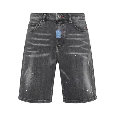 Shorts PHILIPP PLEIN "Basic", Herren, Gr. 30, US-Größen, grau (10wv, shark wave), Stoff: 99% Baumwolle, 1% Elasthan. Futter: 65% Polyester, 35% Baumwolle, Hosen Shorts