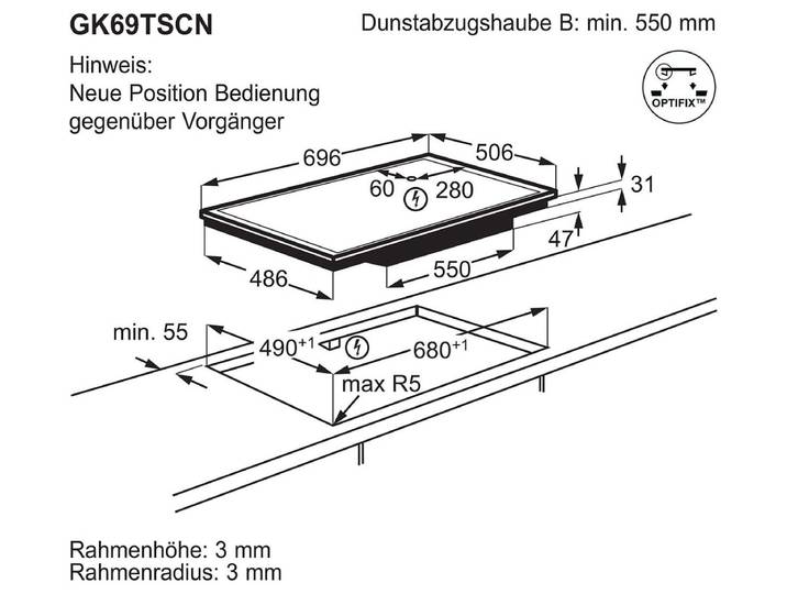 Electrolux GK69TSCN Kochfeld