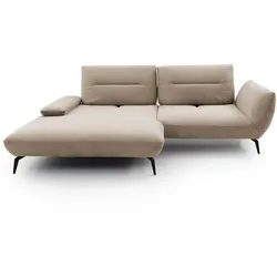 Ecksofa Payton Stoff Grau Schlamm