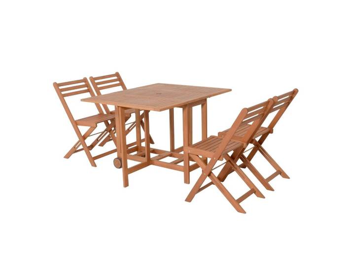 Gartenmöbel Set 7--Teilig. Anaheim Eukalyptusholz