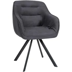 CLP Stuhl Russel Vintage   Farbe: schwarz, Material: Vintage Stoff