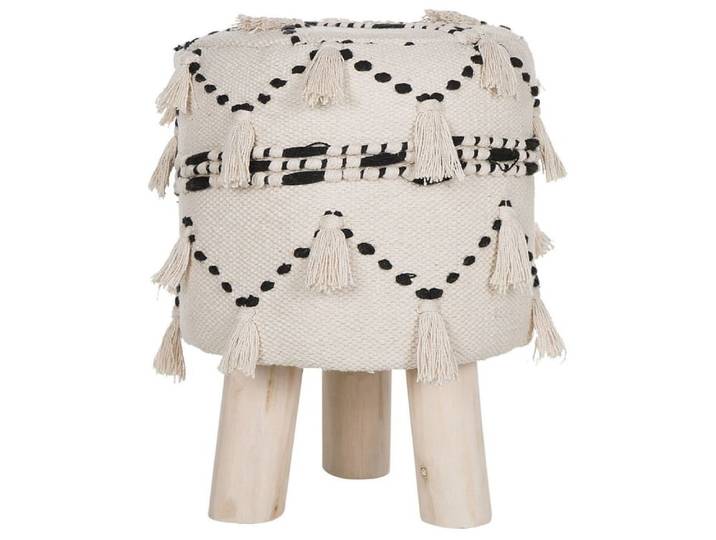 Repose-pied coton beige