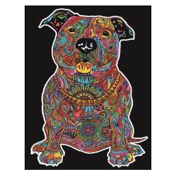 ColorVelvet Ausmalbild aus Samt, 47 x 35 cm, Spike der Hund (71619302)