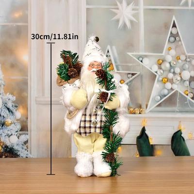 Inspire Select Standing Santa Claus Christmas Figurine Festive Holiday Window & Table Decoration a23