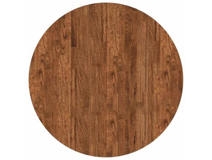 Kaorsrow Tischplatte Rund Ø 80 x 2,5 cm Massivholz Eiche Hellbraun Beidseitig nutzbare Holzplatte aus Eichenholz für Küche, Esszimmer und Wohnzimmer zur flexiblen Gestaltung.
