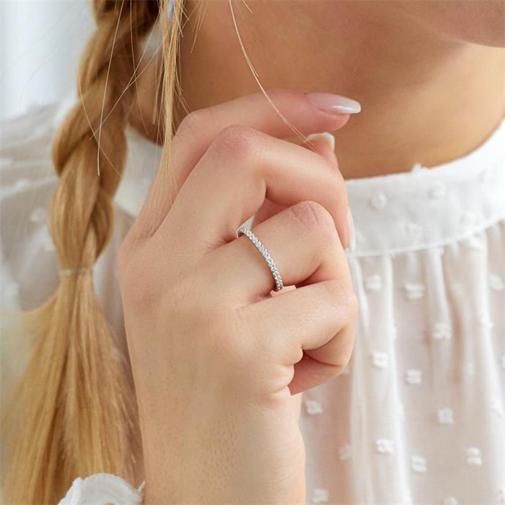 Unique Premium Verlobungsring-Set 925er Silber silber