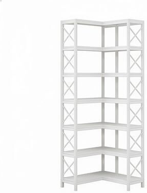 Tribesigns 7-Tier Corner Bookshelf Corner Bookcase Storage Display Rack