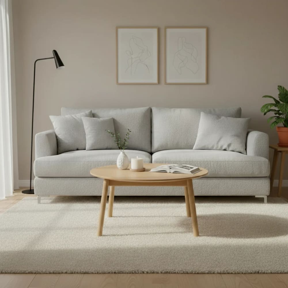 WOODEK Table basse en chêne naturel Beige 80x43x80cm