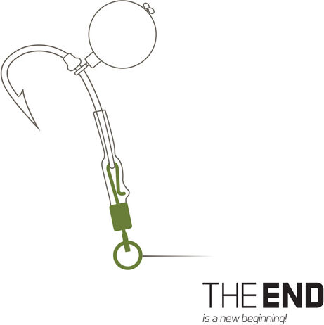 Delphin THE END Émerillon rapide avec anneau / par 10 #4 Gray, Beige #4