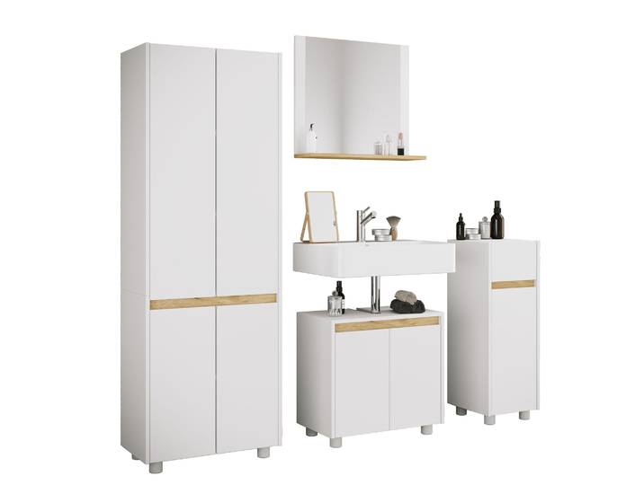 Ensemble De Meubles De Salle De Bain 4 Pièces Cosila L 165x154x35 - Vcm