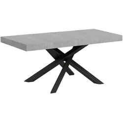 Itamoby Ausziehbarer Tisch 90 x 140/244 cm, Gestell Volantis Premium Cement Anthrazit