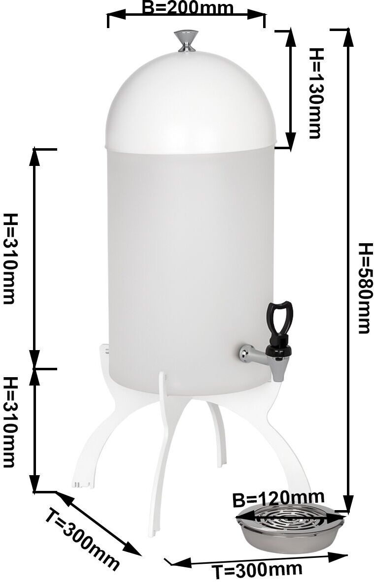 GGM Gastro Melkdispenser - wit - incl. lekbak wit