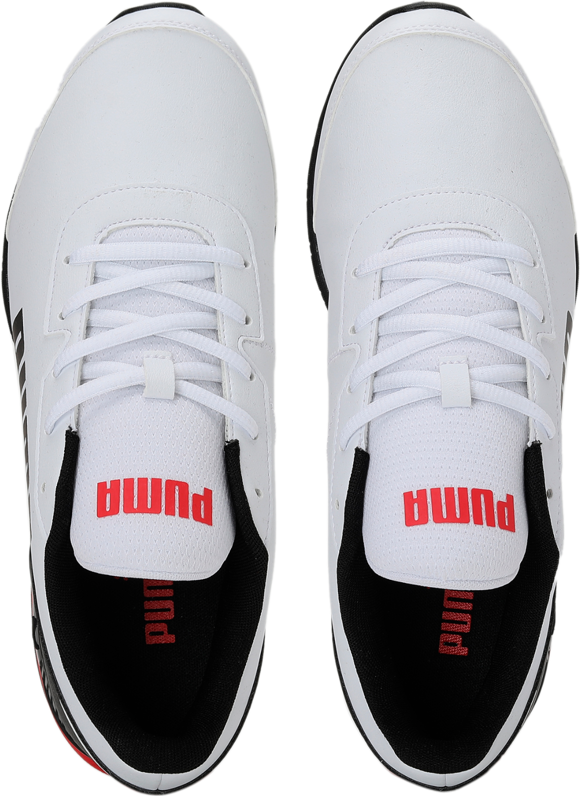 Sneaker PUMA "EQUATE SL", Herren, Gr. 44,5, puma weiß, puma schwarz, high risk rot, Synthetik, Schuhe Sneaker, avec lacets puma weiß, puma schwarz, high risk rot 44,5