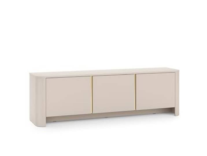 Chilly. Möbel Design TV-Schrank Rari 168x52x39 cm - Lowboard mit Stauraum - Tv Ständer aus Laminierter Spanplatte - Kaschmir Farbe