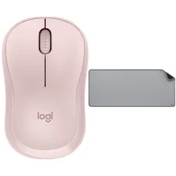 Morele Mysz Logitech M240 Silent różowa (910-007121) + Studio Series - MID GREY (956-000052) (Kabellos), Maus, Rosa, Grau