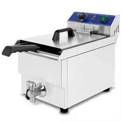 Gasfrit - Elektrische Fritteuse mit 1 Schüssel, 10 Geschwindigkeitsstufen und professionellem Industriehahn