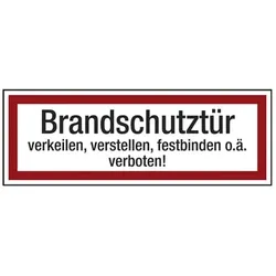 LimarLite Feuerwehrzeichen Textschild »Brandschutztür verkeilen, verstellen, festbinden o., 21x7.4 cm