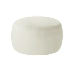 Samt Hocker  Amadi , creme , Maße (cm): B: 60 H: 40