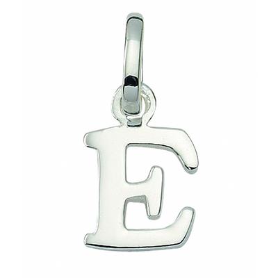 Buchstabenanhänger ADELIA´S "Buchstabenanhänger E 925 Silber", silber, Schmuckanhänger, Damen, E, Silber 925 (Sterlingsilber), Silberanhänger Buchstabe E