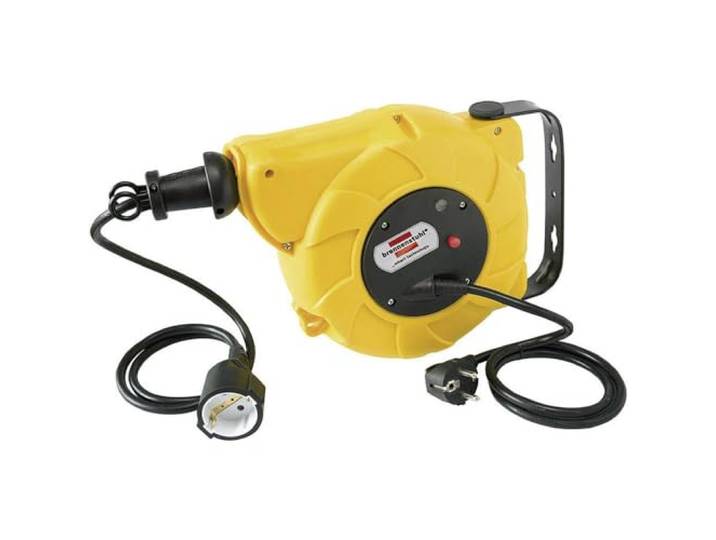 Brennenstuhl Kabelhaspel Automatic IP20 / Automatische kabelhaspel voor binnen (9+2m kabel, voor wand- en plafondmontage, IP20) geel