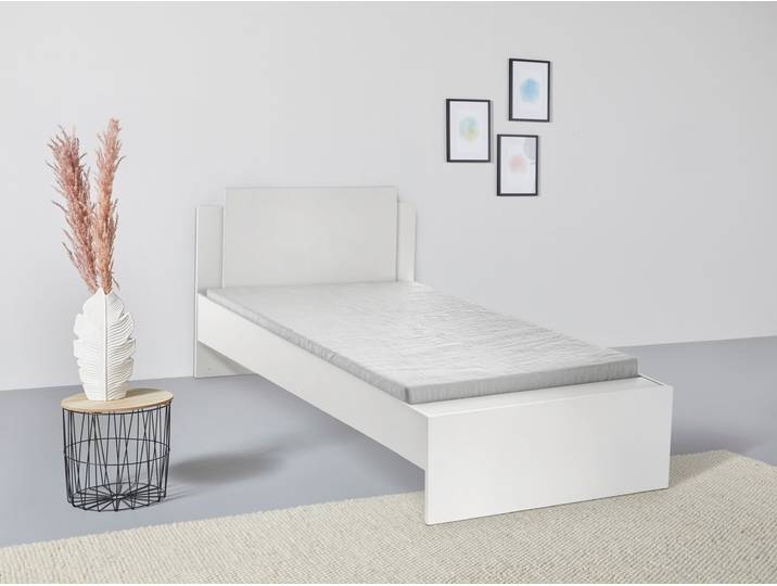 Einzelbett DEMEYERE GROUP Life , weiss (mattweiß, mattweiß), B:94,5cm H:87,7cm L:204,1cm, Betten, Einzelbett, optional mit Schublade für 2.Schlafplatz,stilvolles Design