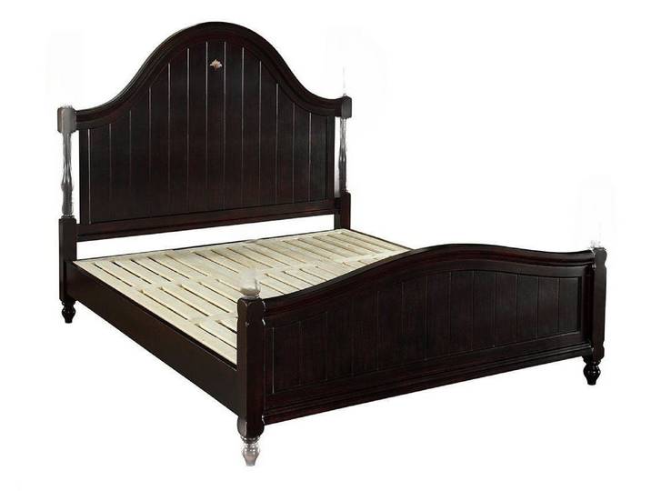 Xlmoebel Holzbett Landhausstil Doppelbett aus Holz und Metall (Doppelbett, 1-tlg., Bett), Hergestellt in Europa