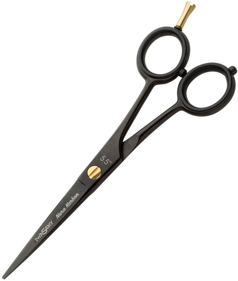 Forbici per capelli da taglio parrucchiere Acciaio giapponese 430 Iwasaki Nara Karbon 5.5"