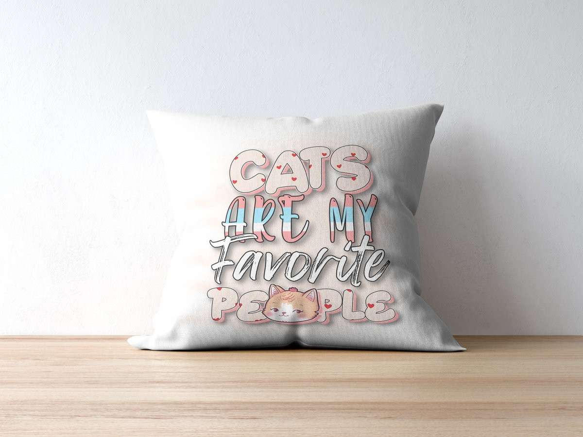 Cats Are My Favorite People Sierkussen - Schattig Kussen voor Kattenliefhebbers
