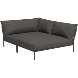 LEVEL2 Outdoor Eck-Sofa Lounge-Modul 5 Dunkelgrau Dunkelgrau Rechts