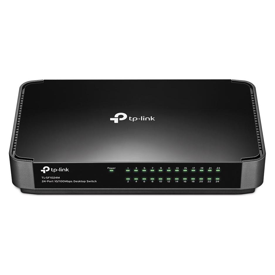 TP-Link 24-Port 10/100M Desktop Switch - 24 x 10/100M RJ45 Ports - Plastikgehaeuse (24 Ports) (TL-SF1024M)