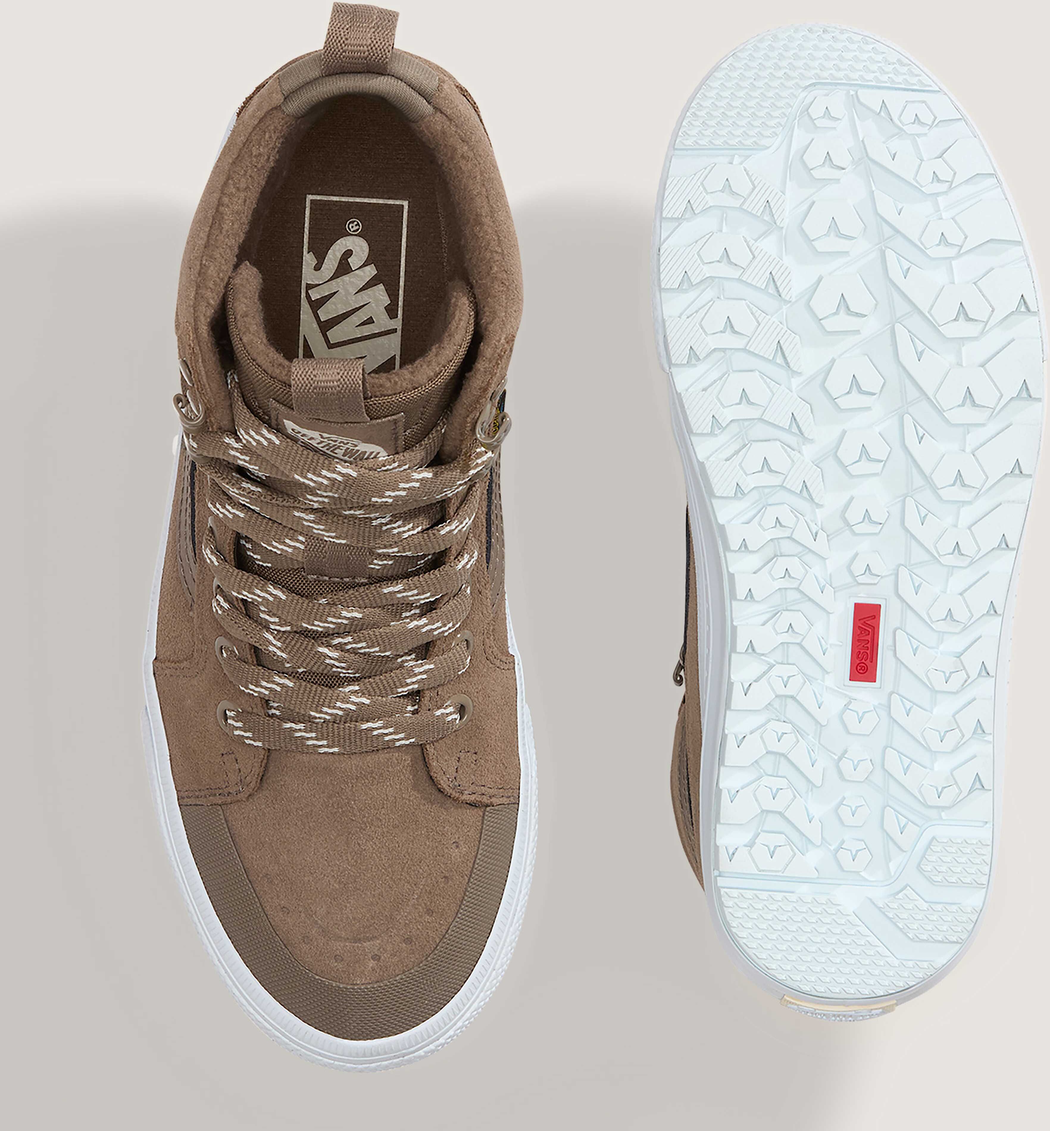 Sneaker VANS "Sk8-Hi Waterproof Insulated MTE", Damen, Gr. 37, braun (walnut), Leder, Schuhe Sneaker, wasserdicht und gefüttert walnut 37